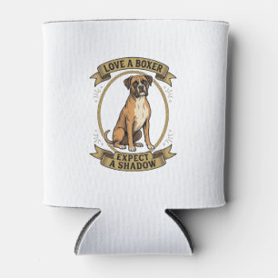Porta-lata Camisa de Amante de Cachorro Boxer com Gravação Vi