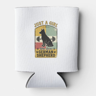 Porta-lata Camisa de Amante de Cachorro Vintage Menina Pastor