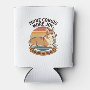 Porta-lata Camisa de Amante de Corgi Gravura Vintage Citação