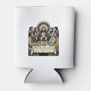 Porta-lata Camisa de Arte Religiosa de Gravura da Última Ceia