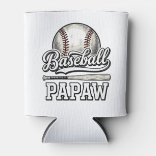 Porta-lata Camisa de beisebol Papaw com desenho de gravura vi