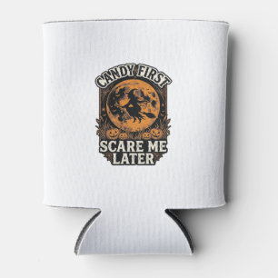 Porta-lata Camisa de Bruxa de Halloween Doce Assustador Gravu
