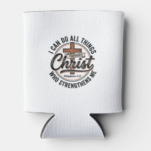 Porta-lata Camisa de Citação Vintage Filipenses 4_13 Cristã