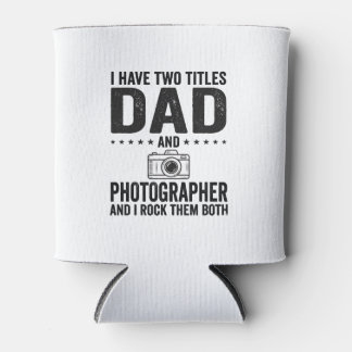 Porta-lata Camisa de desenho de gravura vintage fotógrafo pai