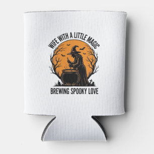 Porta-lata Camisa de Esposa de Halloween Bruxa Vintage Humor