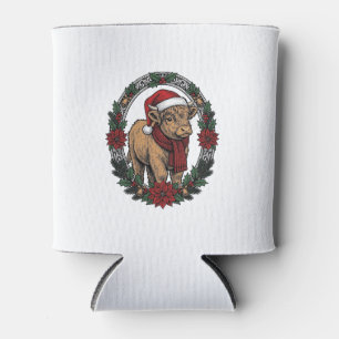 Porta-lata Camisa de Festa de Natal Vintage de Bezerro de Nat