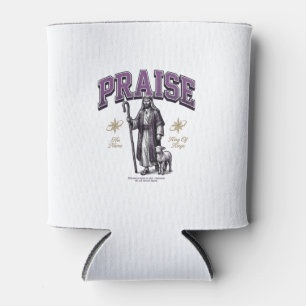 Porta-lata Camisa de Gravura Vintage Louve o Rei dos Reis