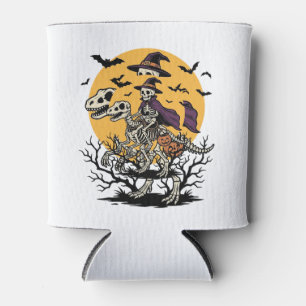 Porta-lata Camisa de Halloween de Dinossauro Esqueleto Vintag