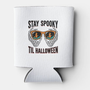 Porta-lata Camisa de Halloween de Esqueleto com Óculos de Bru