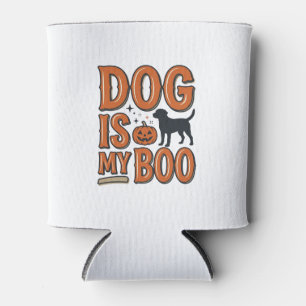 Porta-lata Camisa de Halloween Vintage Dog Is My Boo Design_1