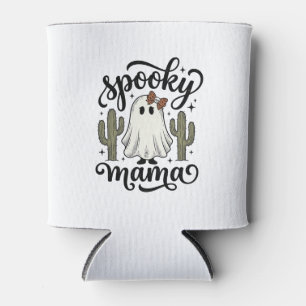 Porta-lata Camisa de Halloween Vintage Spooky Mama Ghost Cact