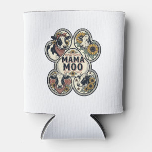 Porta-lata Camisa de Mãe Vaca Gravura Vintage Girassol Wester