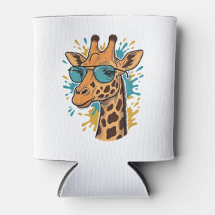Porta-lata Camisa de Óculos de Sol Girafa Legal Gravada Vinta