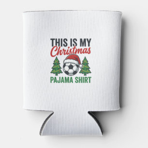 Porta-lata Camisa de pijama de Natal de futebol