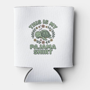 Porta-lata Camisa de pijama de tartaruga dormindo fofa Vetor