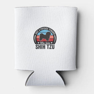 Porta-lata Camisa de Professor de Física Shih Tzu Vintage Des