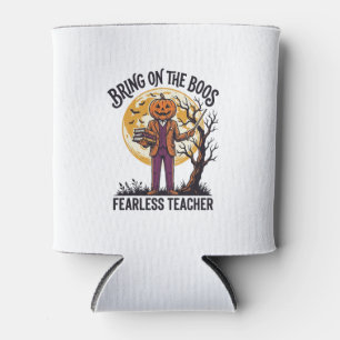 Porta-lata Camisa de Professor de Halloween Gravura Vintage A