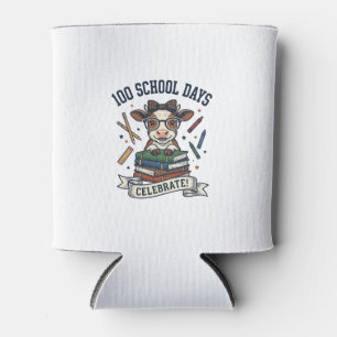 Porta-lata Camisa de professora com gravura vintage de vaca e