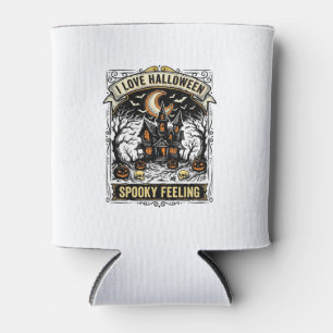 Porta-lata Camisa de Sentimento de Halloween Casa Assombrada