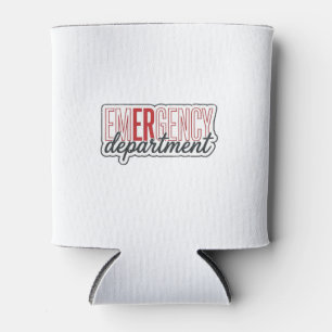 Porta-lata Camisa de tipografia do departamento de emergência