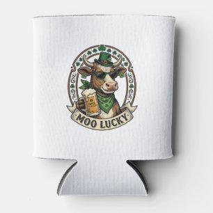 Porta-lata Camisa de Vaca Irlandesa Design de Cerveja Vintage
