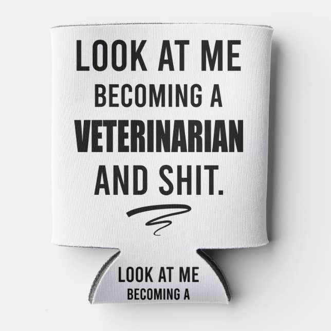 Porta-lata Camisa de Veterinário Presente Divertido de Format (Frente)