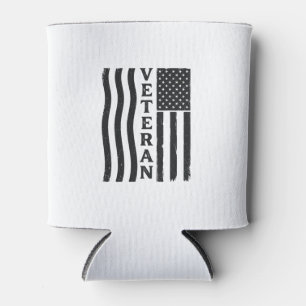 Porta-lata Camisa de Vetor Vintage da Bandeira Americana_