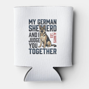 Porta-lata Camisa do Pastor Alemão Amante de Cão Engravura Vi