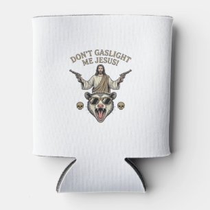 Porta-lata Camisa engraçada de Jesus Possum com desenho de gr