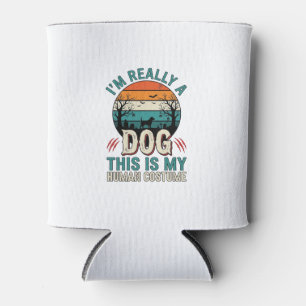 Porta-lata Camisa Funny Dog Human Costume Vintage Halloween_1