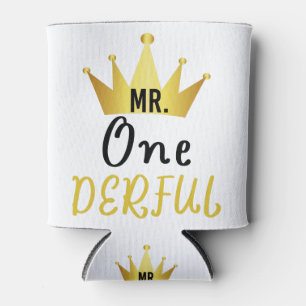 Porta-lata Camisa Mr Onederful T-Shirt Boys First Birthday Sh
