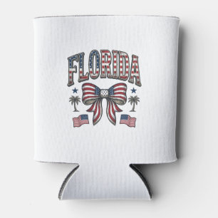 Porta-lata Camisa Patriótica da Flórida Vintage Bow Quatro de