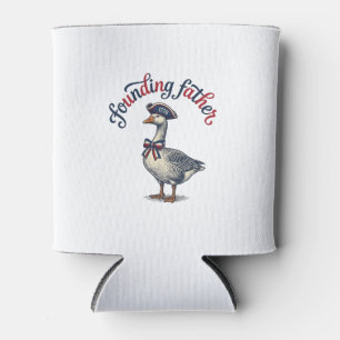 Porta-lata Camisa Patriótica Vintage do Pai Fundador Ganso De