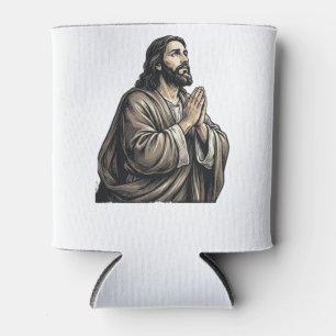 Porta-lata Camisa Religiosa Homem Orando Gravação Vintage Des