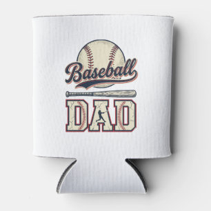 Porta-lata Camisa Vetorial de Beisebol Vintage Pai Design_1