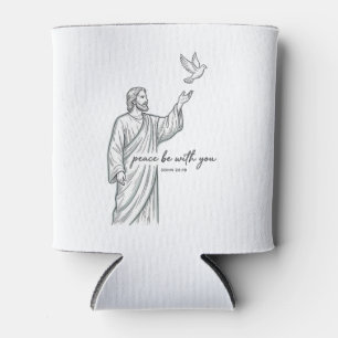 Porta-lata Camisa Vintage Cristã Pombo Paz Seja Com Você