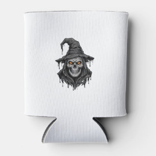 Porta-lata Camisa Vintage de Halloween com Chapéu de Bruxa e