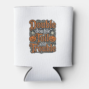 Porta-lata Camisa Vintage Double Toil Trouble de Halloween De