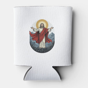 Porta-lata Camisa Vintage Gravura Jesus Montanha