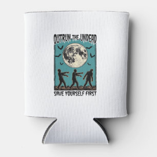 Porta-lata Camisa Zombie Chase Vintage Undead Escape Gráfico_