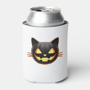 Porta-lata Camiseta Clássica do Gato Negro Jack o'Lantern Emo