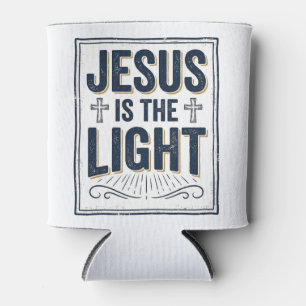 Porta-lata Camiseta Cristã Vintage Jesus É A Luz