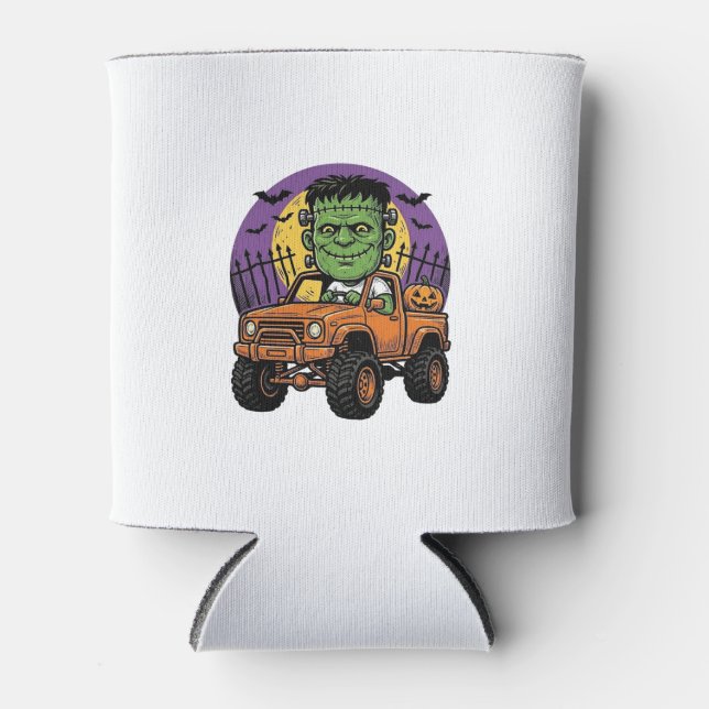Porta-lata Camiseta de Abóbora de Caminhão Monstro de Hallowe (Frente)