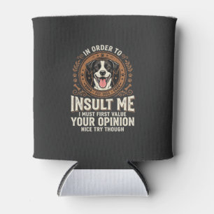Porta-lata Camiseta de Cachorro Opinião Divertida Insulto