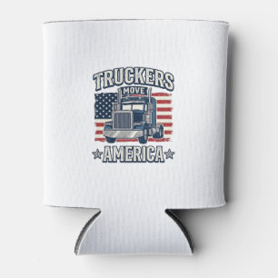 Porta-lata Camiseta de caminhoneiro vintage Truckers Move Ame