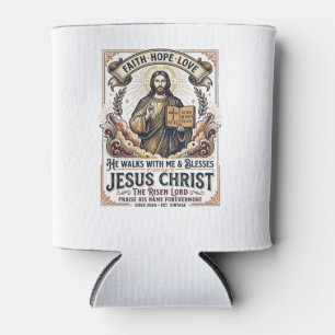 Porta-lata Camiseta de Jesus Surfando Fé Inspiradora