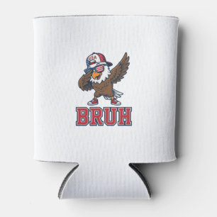 Porta-lata Camiseta Desenho de Águia Patriótica Bruh Vintage
