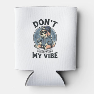 Porta-lata Camiseta engraçada com cachorro legal vibe vintage