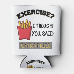 Porta-lata Camiseta Exercício Pensei Que Você Disse Batata Fr