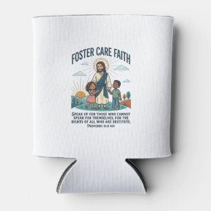 Porta-lata Camiseta Gráfica Adoção de Jesus Cuidados Foster C